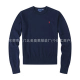 FOESCE Autumn/Winter New Men's Sweater Casual Slims Round Neck Pure Cotton Knitted Top Smooths Your Silhouette Male Pullover