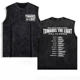 FOESCE 2025 Ateez Europe Tour Towards The Light Tops Men Women's Clothing Korean Fashion Hip Hop T-shirt Cotton Vintage Washed Tank Top