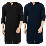 FOESCE Muslim Robe Pakistan Muslim Islamic Clothing  Muslim Sets Muslim Men Clothing 2025 Arabic Style Fashion Simple Long Men's Shirt
