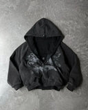 Gothic bat personalized design castle print cardigan hoodie men Y2K baggy autumn and winter high street hip-hop couple tops 2024