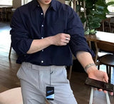 FOESCE 2025 European Style Premium Linen Shirt, Comfortable Men's Loose and Breathable Workwear Shirt UPF50+sun Protection