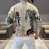 Male Clothes Hoodieless Graphic Pullover Sweatshirt For Men Slim Fit Top S Luxury Korean Style Low Price No Brand Autumn Cheap