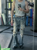 FOESCE ay Heavyweight Svel Vest Men's Summer American Sle Slim Fit Sport T-irt Waist Cinching Fitn Muscle Tees Sweats...