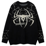 Spider Sweater Male Dark Style Vintage Knit Pullovers  Winter American High Street Harajuku Women's Sweater Oversize Jumper