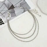 FOESCE Salircon Punk Multilayer Metal Star Pendant Pant Chain Hip Hop Waist keychain Jeans Chain Women Trendy Jewelry Accessories Gifts