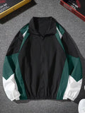 FOESCE Men's color-blocked jacket, lightweight, casual, travel, windproof and wear-resistant, high-quality fabric, boyfriend gift