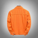 Top Denim Jacket Men Women Clothes Autumn Fashion Cowboy Coat Spliced Purple Orange Loose Jean Jacket Men's Denim Jacket