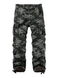 FOESCE Men's Casual Cargo Pants Camo Pants Combat Work Pants with 8 Pockets(No Belt)