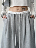 Wide Leg Sweatpants for Women Sport Pants Casual Sportswear Oversize Gray Trousers Gym Female Korean Streetwear