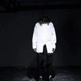 FOESCE Men Summer Black Linen Harem Pants Nightclub Stage Baggy Trousers With Rope Belt Mens Gothic Punk Hip Hop Joggers Street Wear