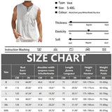 Men Summer Linen Tank Top Sleeveless T-Shirt Lace-up Design Solid Color Shirt Loose Fit Vest Daily Cotton Linen Vest Clothing