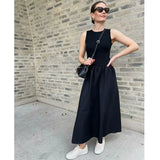 FOESCE Dresses Summer Women's 2025 New Chic Slim Simple Elegant Holiday Dress Street Women's Comfortable Youth Dress