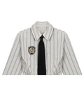 FOESCE Autumn Women Japanese Fashion Preppy Style Frocks Mini Tunic Long Sleeve Shirt Dress With Tie 2000s Aesthetic One-Piece Y2k New