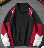 FOESCE Men's color-blocked jacket, lightweight, casual, travel, windproof and wear-resistant, high-quality fabric, boyfriend gift