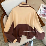 Men's Thin Spring Autumn Contrasting Color Stand-up Collar Jacket Baseball Uniform Women's Zipper Long Sleeves Pocket Loose Coat