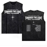 FOESCE 2025 Ateez Europe Tour Towards The Light Tops Men Women's Clothing Korean Fashion Hip Hop T-shirt Cotton Vintage Washed Tank Top