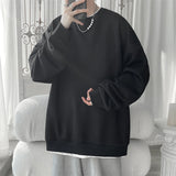 FOESCE Hoodies mens designer clothes Sweatshirt Mens Pullover Streetwear Casual Fashion Clothes Mens Oversized Korean Harajuku T Shirt