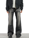 FOESCE 2025 Wash Cat Beard White stretch Jeans plus size Street Design Cleanfit Dad Pants denim Men streetwear pantalon homme jean