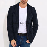 FOESCE Men's Suede Jacket Men's Dress Jackets for Suit Elegant Clothes Man New in Coats and Jackets Mens Suits Luxury Man Coat Blazers