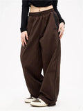 FOESCE Summer fashion trend retro personality Y2K hip-hop street trend Harajuku casual wide leg straight leg loose sports pants