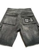 2024 Retro Gothic Trend American New Letter Embroidery Tooling Denim Shorts Y2K Harajuku Hip Hop Loose Sports Shorts Street Wear