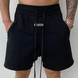 Men's Shorts High Street Retro Casual Fashion Cotton Double Zipper Five Point Pants New Summer Sports Fitness Loose Shorts