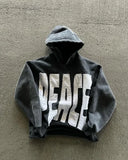Foesce High Street Trend Vintage Alphabet Embroidery Hoodie for Men Y2k Goth Harajuku Fashion Coat Couple Casual Loose Sweatshirt
