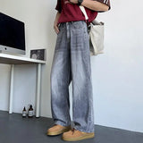 FOESCE Mens Jeans Large Denim Jeans for Teens Trousers for Men Jean Baggy Pants Men's Fashion Man Male Trendyol Streetwear Korean Men´s