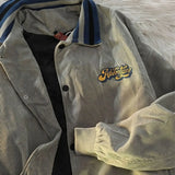 American retro high street baseball uniform jacket for men and women spring and autumn casual oversize loose corduroy jacket top