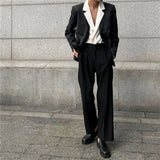 FOESCE 2025 Men Casual Shirt Solid Color Lapel Button Long Sleeve Fashion Tops Streetwear Loose Leisure Camisa Masculina S-2XL