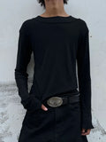 FOESCE No Faith Studios Men's Slim Fit round Ne Double Layer irt Bla White Breathable Long Sve Casual irt for All Seasons