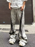 2024 Pantalon Y2K Streetwear Tie Dye White Baggy Flare Jeans Pants Men Designer Clothes New Rock Old Women Long Trousers Roupa