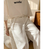 FOESCE Baggy Casual Pants Men Simple Elegant Handsome Smart Casual British Style All-match Daily Soft Full-length Trousers High Street