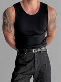 FOESCE ay Heavyweight Svel Vest Men's Summer American Sle Slim Fit Sport T-irt Waist Cinching Fitn Muscle Tees Sweats...