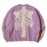FOESCE 2025 Winter Sports Sweater Top y2k Retro Skull Plush Sweater Outdoor Winter Warmth Trendy Hip Hop Bone Sweater Hoodie Top