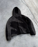 FOESCE High Street Fashion Brand Streetwear Gothic Punk Irregular Pattern Color Block Jacket Men Personalized Casual Zipper Hooded Coat
