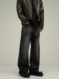 FOESCE 2025 American Jeans Male China-Chic Design Sense Small crowd high street ruffian handsome high-class pants lovers streetwear