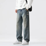 FOESCE N Jeans Men 2025 New Fall and Winter Retro Fashion Brand Wash Loose Straight-leg Long Pants Men
