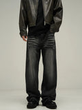 FOESCE 2025 American Jeans Male China-Chic Design Sense Small crowd high street ruffian handsome high-class pants lovers streetwear