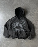 Gothic bat personalized design castle print cardigan hoodie men Y2K baggy autumn and winter high street hip-hop couple tops 2024