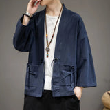 FOESCE Japanese Retro Kimono Robe Cardigan Shirt Men And Men Casual Yukata Haori Summer Thin Coat Tops Sunscreen Coat Beach Tops