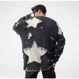 Autumn New Sensibility Idle Style Men's Women's American Street Casual Versatile Hip Hop Spliced Fringe Couple Sweater Pullovers