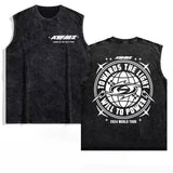 FOESCE 2025 Ateez Europe Tour Towards The Light Tops Men Women's Clothing Korean Fashion Hip Hop T-shirt Cotton Vintage Washed Tank Top
