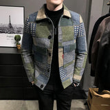 Men’s Plaid Jacket Multi-Pocket Turndown Collar Buttons Jacket Coat Fashion Casual Outdoor Coat High Quality for Men Clothing