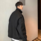 FOESCE Cotton coat men's autumn loose fashion wash top trend ins casual pilot jacket