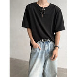 FOESCE ay U-Ne ort Sve Knitted f Sve T-irt Korean Sle Faionable Casual Top Breathable Summer Tee for Teens