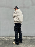 FOESCE 2025 BLAEXIT Destroyed Erosion Jeans Men's Ins Fashion Brand ro Pants High Street vibe Broken Straight Barrel Micro Flared Pants