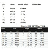 FOESCE New European Plus Size Men's Jacket Elegant Italian Style Gentleman Business Lapel Loose Casual Slim Fit Three Buttons Blazer