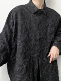 FOESCE Shirts Men Japanese Style Loose  Leisure Long Sleeves Chic New All-match Solid Summer High Street Simple Popular College Daily