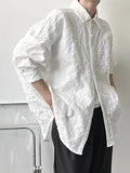 FOESCE Shirts Men Japanese Style Loose  Leisure Long Sleeves Chic New All-match Solid Summer High Street Simple Popular College Daily